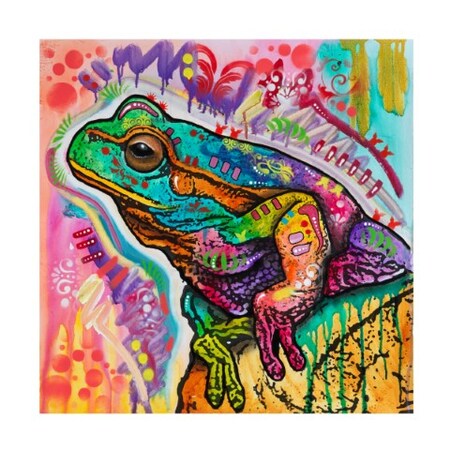 Trademark Fine Art Dean Russo- Exclusive 'Psychedelic Frog' Canvas Art, 14x14 ALI47601-C1414GG
